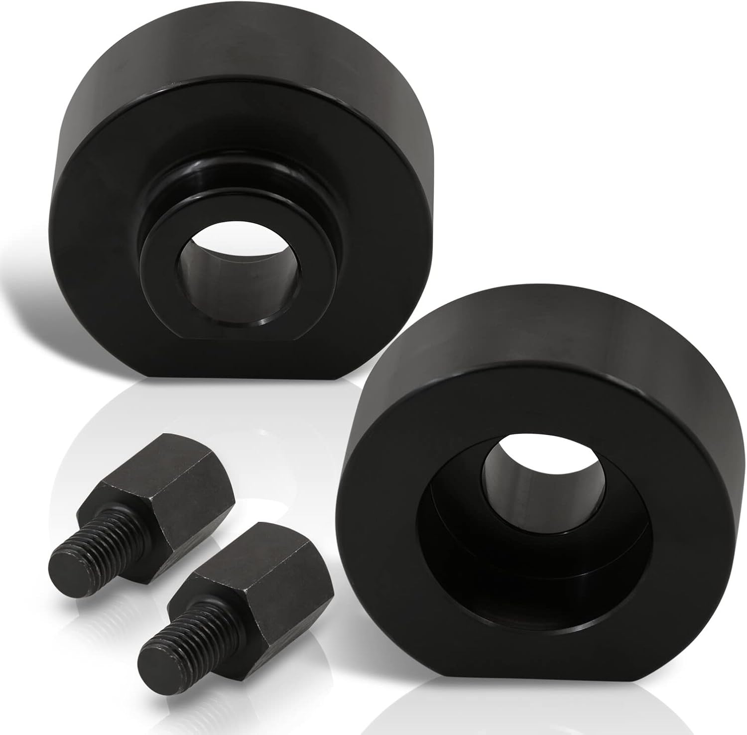 AJP Distributors 2" Front Leveling Lift Kit Coil Spacers Black + Stud Extenders For F150 Bronco Ranger Explorer 4WD 1980 1981 1982 1983 1984 1985 1986 1987 1988 1989 1990 1991 1992 1993 1994 1995 1996