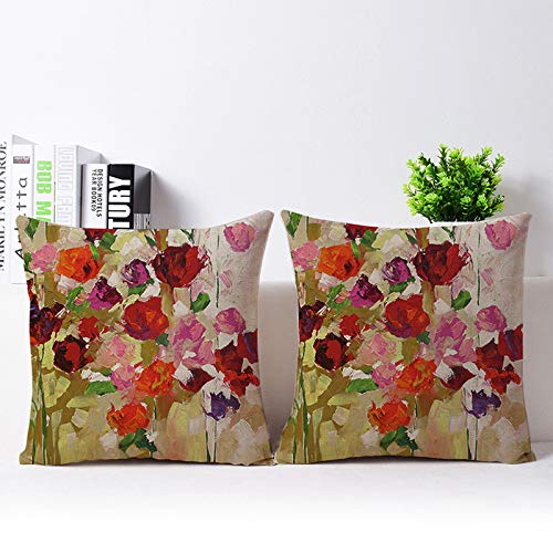 The Purple Tree Ethnic Printed Jute Cushion Covers (16x16 inch, Pack of 2) Cushion Covers, Jute Cushion Covers, Sofa Cushion Covers, Diwali Cushion Cover LR257-image-28