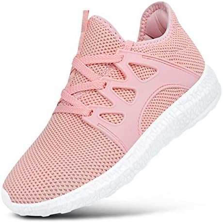 MARSVOVO Girls Shoes Size 4.5 Pink Shoes for Girls Tennis Running Walking Fashion Sneakers Casual Lightweight Breathable Sneakers
