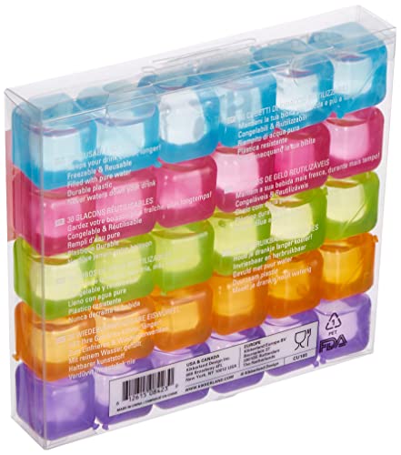 Cubo de hielo reutilizable Kikkerland, set de 30 colores miniatura 2