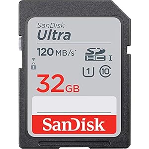 SanDisk Ultra SDXC UHS-I-Kaart 32 GB (Full HD-Video’s, UHS-I-Videoprestaties, Leessnelheden Tot 120 MB/s, Bestand Tegen…