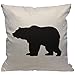 HGOD DESIGNS Housses de Coussin Noir Ours Réveil Debout Marche Taies d'oreillers Maison Décoration pour Hommes Femmes Garçon Fille Chambre Salon Canapé Voiture Coussins Oreillers 45 x 45 cm