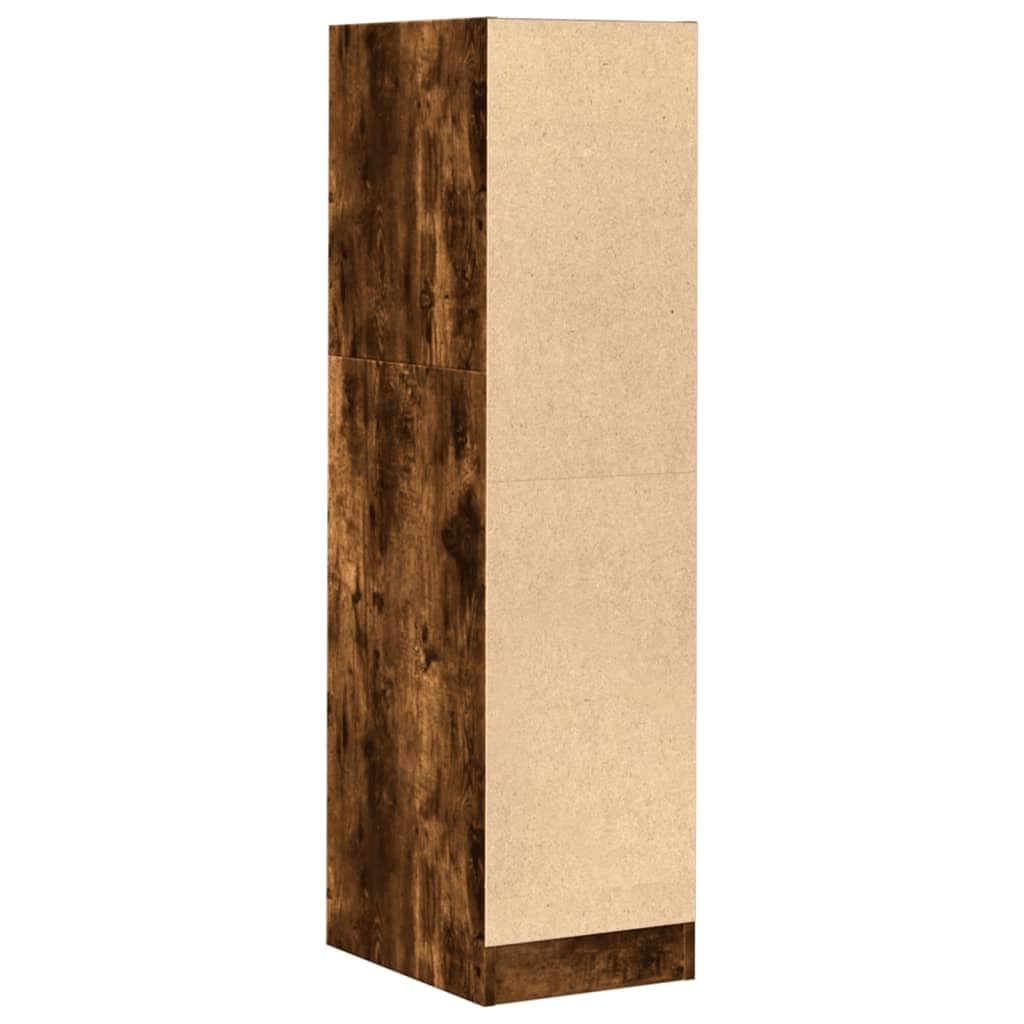 Armadietto da farmacista, in legno di rovere affumicato, 30 x 41 x 118 cm, con 3 cassetti, spazio per riporre oggetti e guide in metallo di alta qualità, per soggiorno, ufficio, cucina