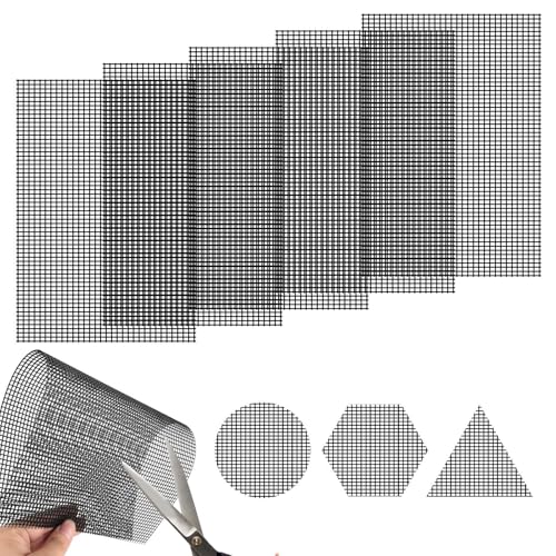 Estera De Malla De Drenaje Para Macetas - Pantalla Inferior De Maceta De 7,87x11,81 Pulgadas, Almohadilla De Rejilla Rectangular a Prueba De Fugas | La Barrera Del Drenaje Del Envase De Los Bonsais Pa