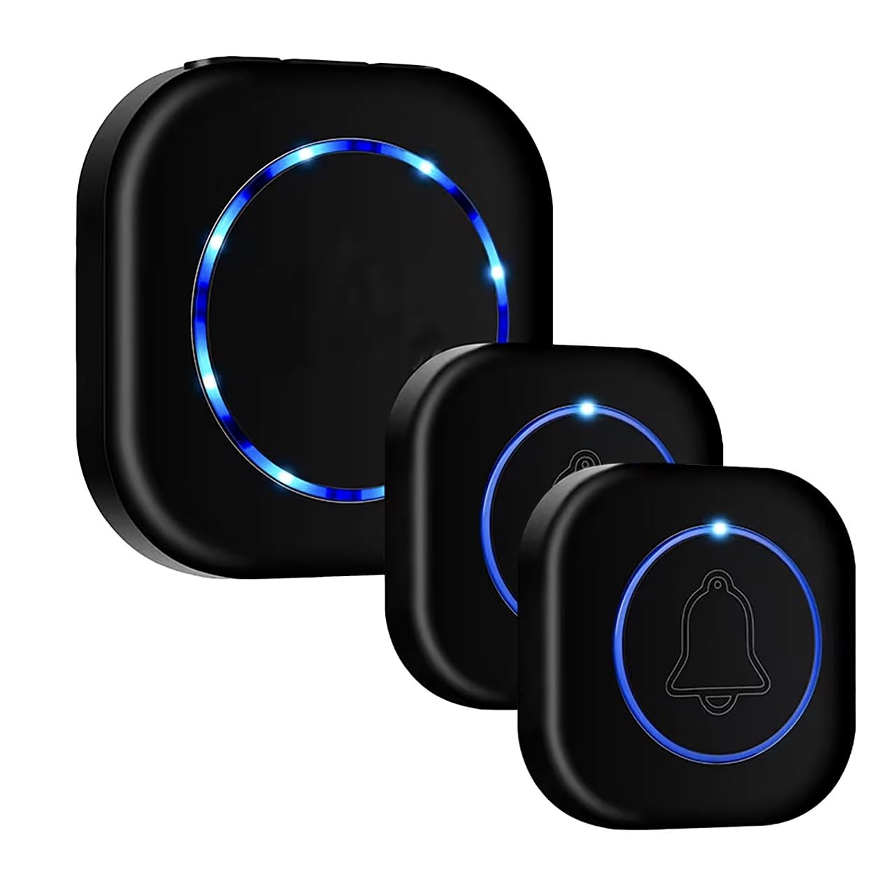 Wireless Plug-in Doorbell with 1 Receiver & 2 Waterproof Transmitter Door Bells – 110dB Sound, 36 Melodies, Easy Installation, Cordless Home Security System, Ideal for Front Doors & Entryways