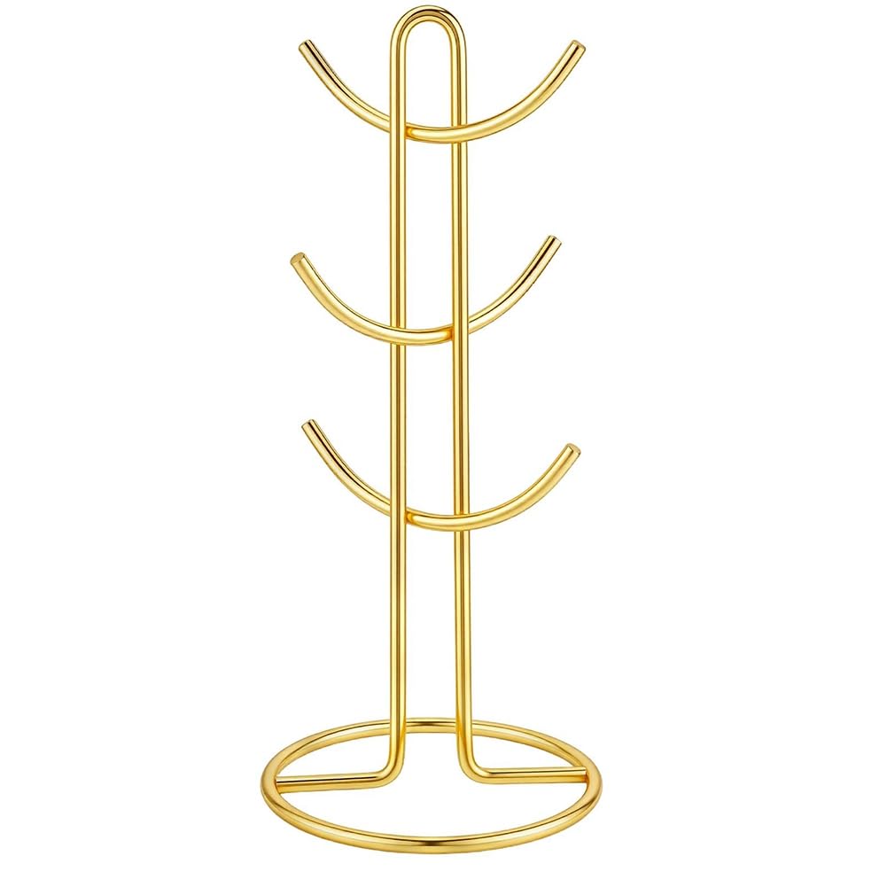 Hndhbfgrt As Shown Iron Coffee Mug Holder Tree With 6 Hooks, Space-Saving And Elegant Design For Kitchen Organization