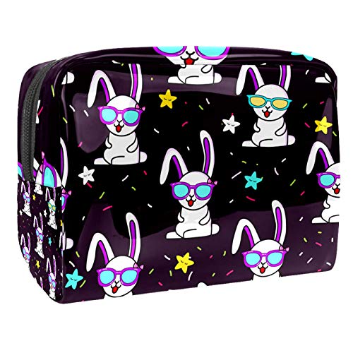 Preisvergleich Produktbild Kosmetiktasche für Frauen, Happy Halloween Ikonen Reise Toilettenartikel Taschen groß PVC Make-up Handy Tasche Organizer mit Reißverschluss