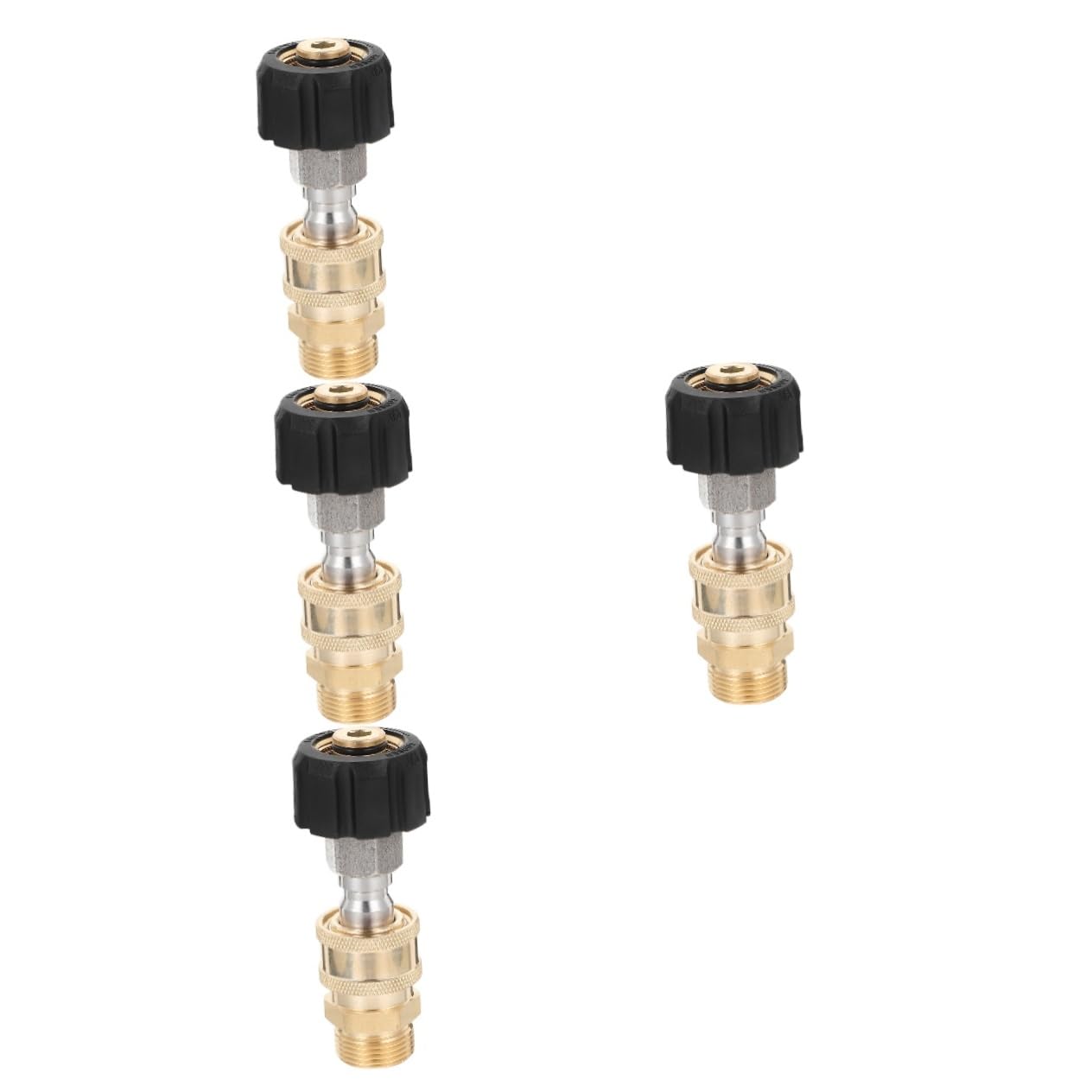 UPKOCH 4 Juegos De Adaptadores De Varilla Macho Arandela Rápida Conector De Puntas De Función Adaptador De Corriente Accesorios para Jardín Latón Dorado