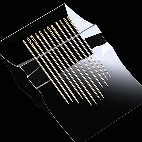 image for FEBSNOW 24PCS Self Threading Needles Sewing Needles Stitching Pins in 