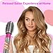 AFDD Large Round Volumizing Brush for Dyson Airwrap, Big Round Brush Attachment Compatible with Airwrap HS01/HS05, for All Hair Type(Rose)