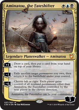 Magic: The Gathering - Oversized - Aminatou, The Fateshifter - Foil - Commander 2018