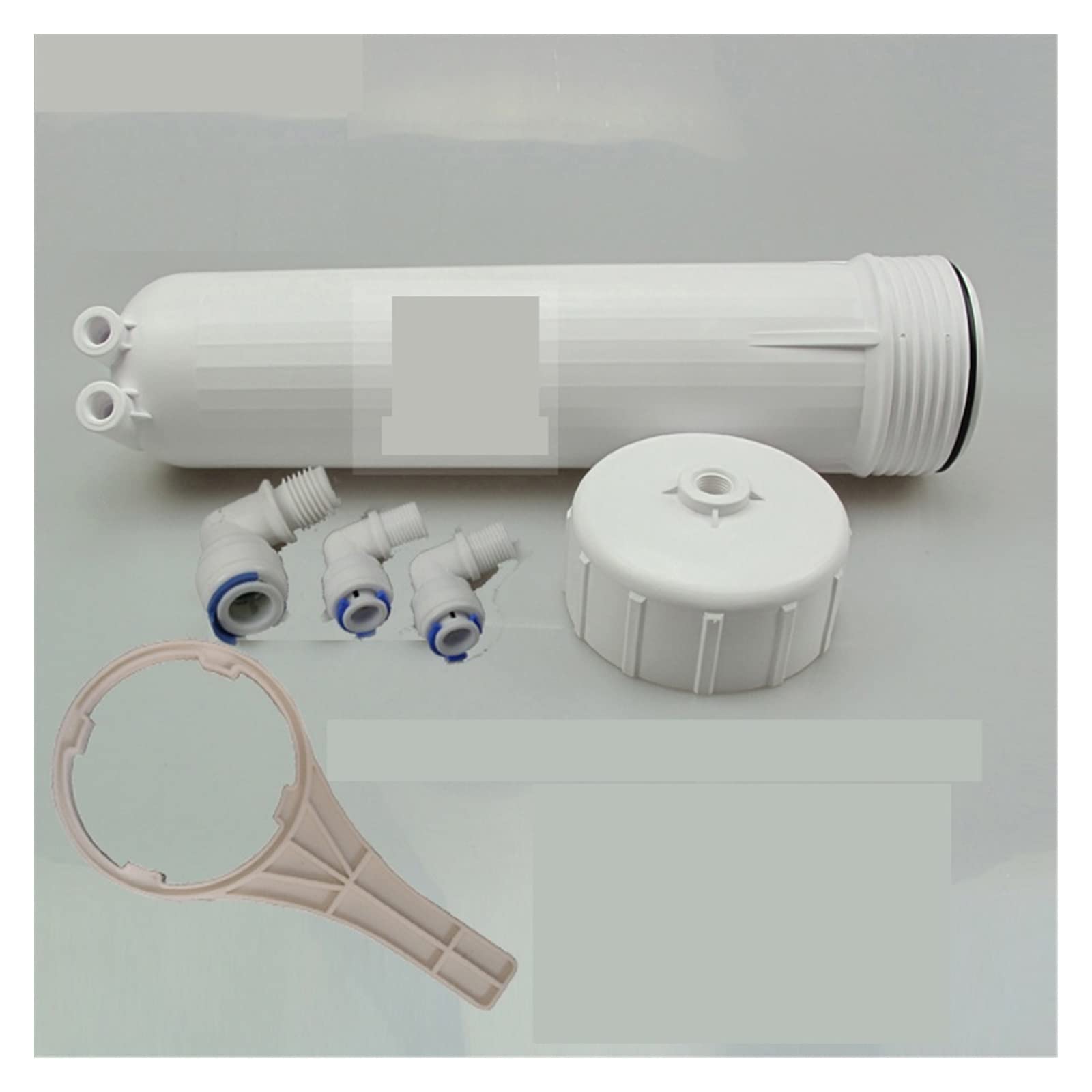 Zxzzas One Color Water Filter Cartridge, Water Filter Parts Ro Membrane Housing For 3013-400 Gpd Or 3013-600Gpd Ro Membrane Complete With All Fittings And Spanner
