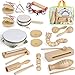 AILUKI 21 Stück Musikinstrumente Musical Instruments Set, Holz Percussion Set Schlagzeug Schlagwerk Rhythm Toys Musik Kinderspielzeug für Kleinkinder