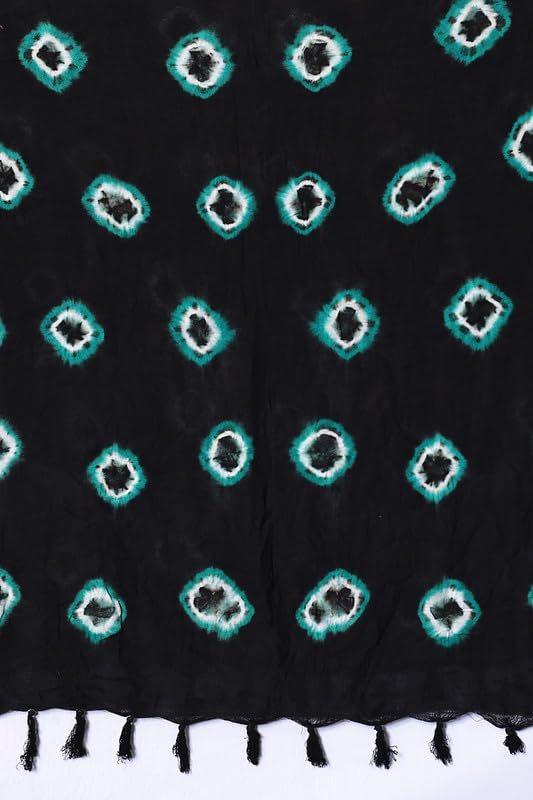 Image of Traditional Bandhani Dupatta for Women Soft Cotton Blend with Tie-Dye Print and Elegant Design for Ethnic