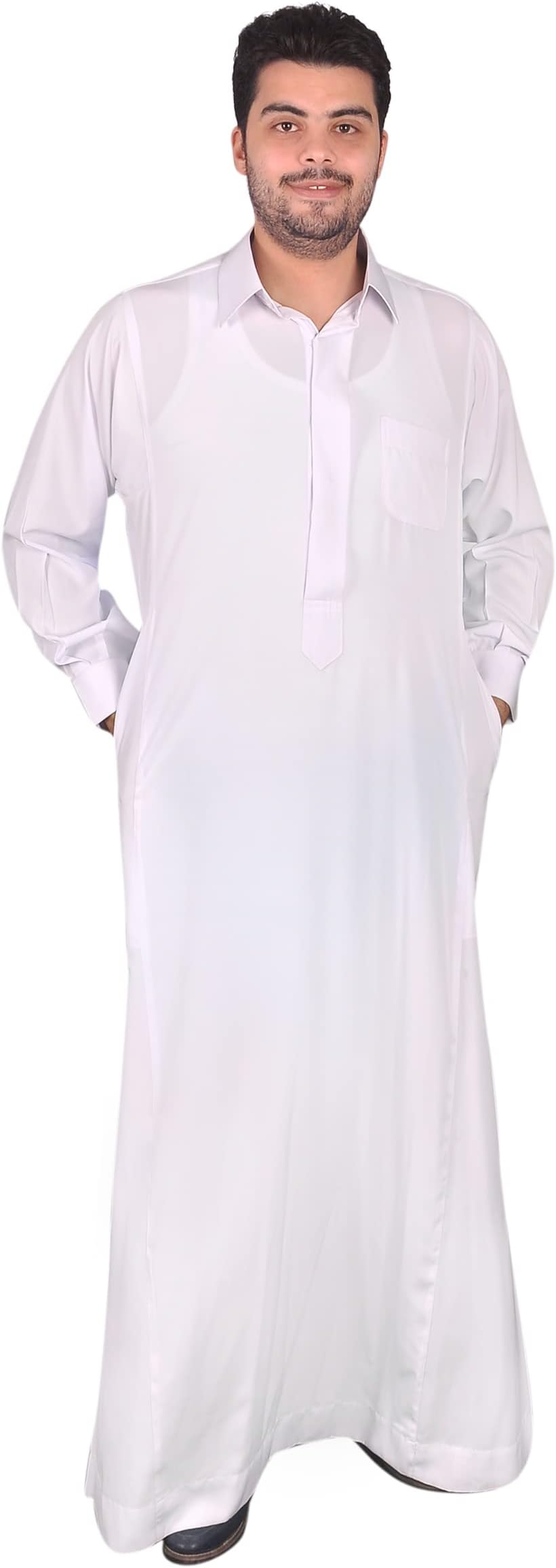 Egypt Bazar Mens Saudi Style Kaftan White (6XL)