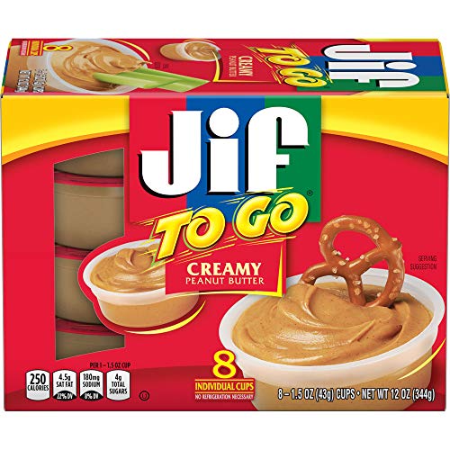 Jif To Go Creamy Peanut Butter, 48-1.5 Ounce Cups, 7g (7% DV) of