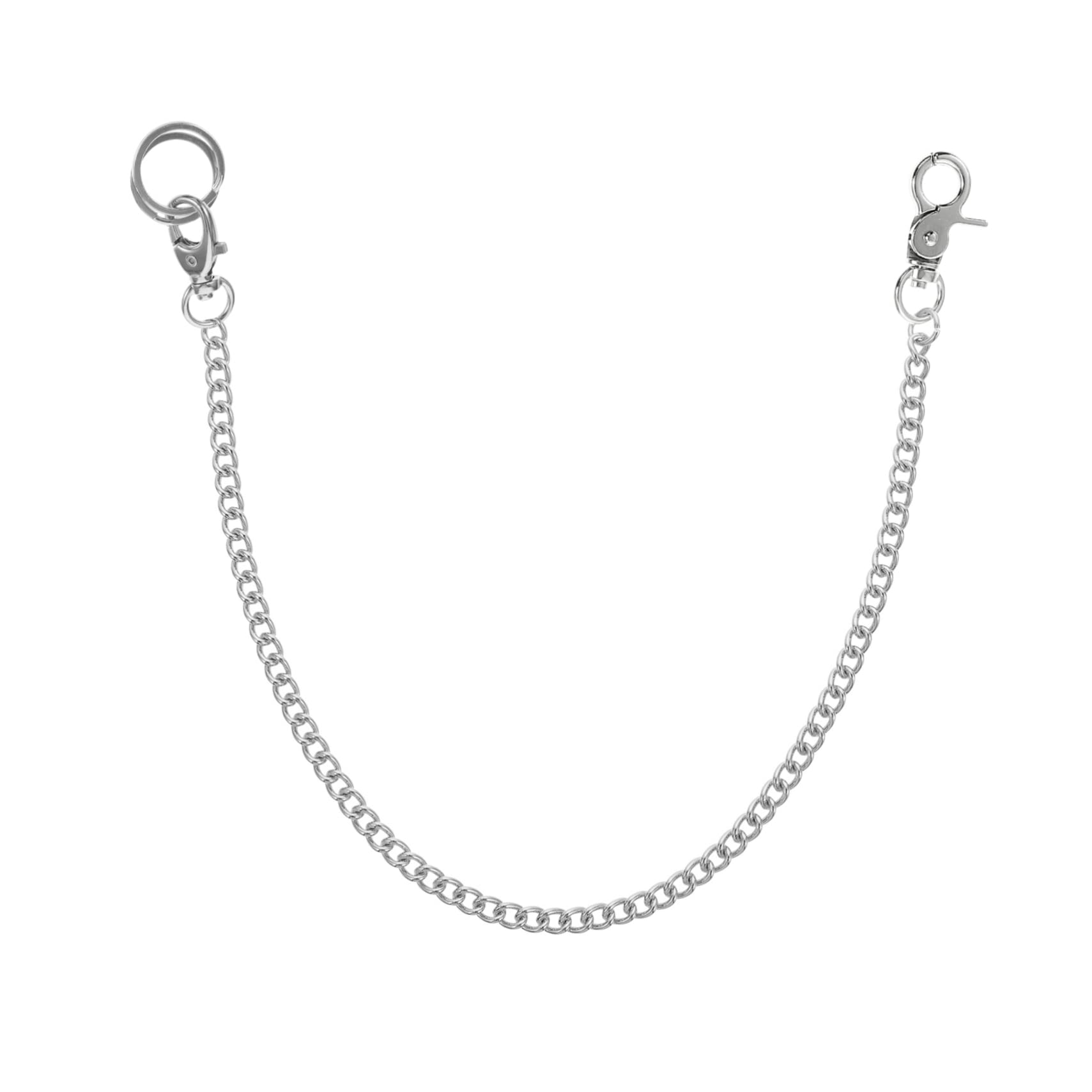 OATIPHO Sturdy Electroplated Metal Pocket Watch Chain Hanging Chain Accessory for Man Silver