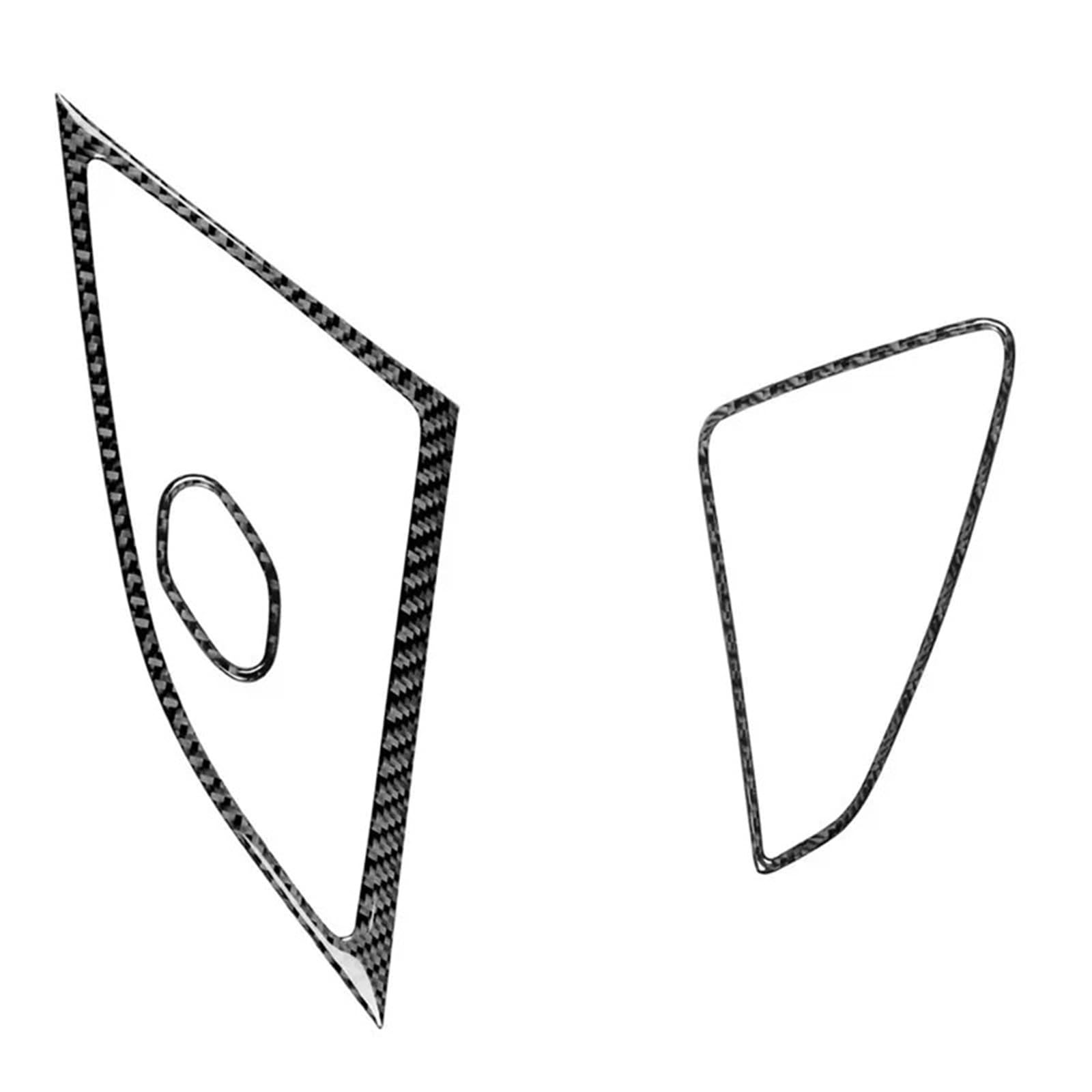 3Pcs Carbon Fiber Car Speakers Frame Sticker for Chevrolet for Corvette C7 2014-2019 Styling Accessories FRTRGVUVXP(Style B)
