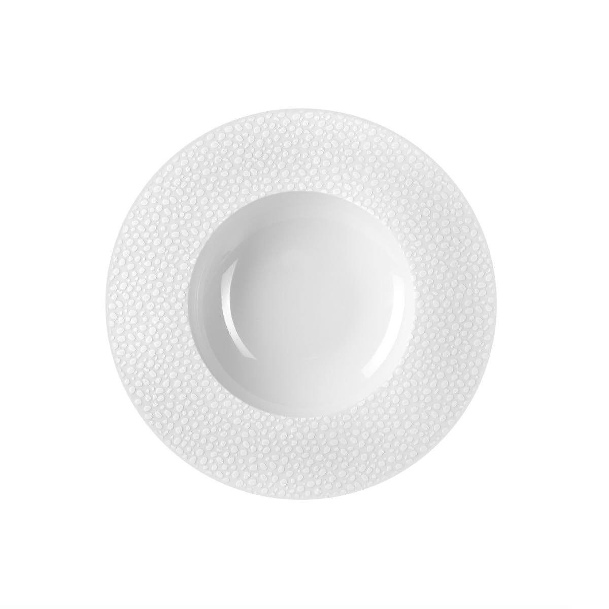 Médard de Noblat - Assiette creuse - D23 cm - Baghera - Porcelaine - Lot de 6 - Blanc