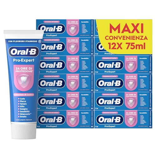 Oral-B Dentifricio Pro-expert Sensibilità, per Denti Sensibili, 12x75ml