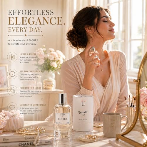Image of Florra White Gardenia & Pear Blossom Eau De Parfum (EDP) for Women | Intense Upto 12-Hour Long Lasting Premium Luxury Fragrance | 100ML