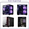 suevery PC Gamer de Escritorio Ryzen 5, 16GB DDR4 512G SSD, RX 560 4G | 6 Núcleos hasta 4.1GHz | Torre Preconstruida RGB | WiFi 6 Gamer para Estudiante Hogar Oficina - Negro 8