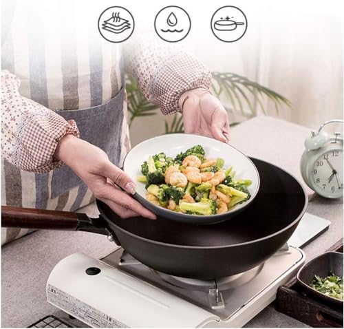 Wok de hierro fundido 12 pulgadas con tapa miniatura 4
