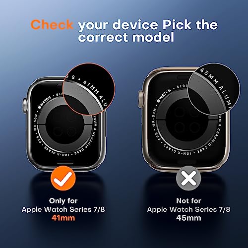 TOCOL 6 Pack Screen Protector for Apple Watch Series 9/8/7 41mm Flexible TPU Film Clear HD Soft Bubble-Free Self-Healing iWatch 9 (2023) Screen Protector 41mm