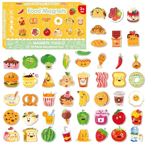 Set de 48 imanes decorativos para refrigerador