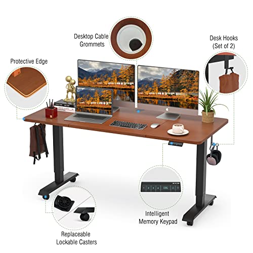 Monomi 002B Electric Standing Desk, 55X24 Inches Adjustable Height Desk, Home Office Sit Stand Up Desk  thumb #9