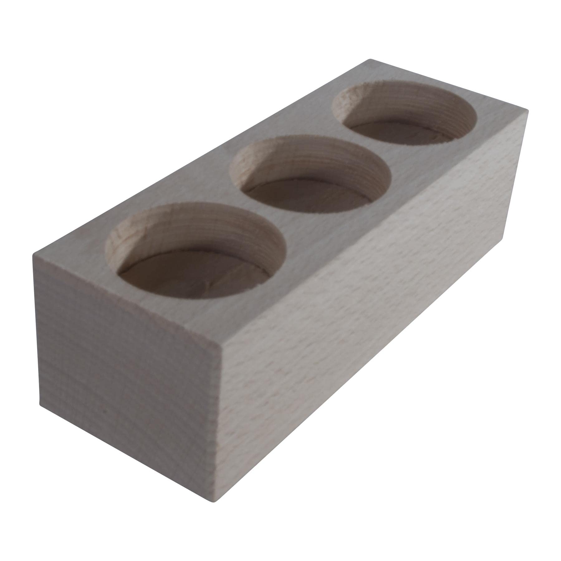 Woodeedoo Light Tripe Wooden Tea Candle Holder | Pack Of 1 | Pinewood | 150 X 60 X 45 Mm | Unpainted Plain Decorative Wood For Craft Decoupage