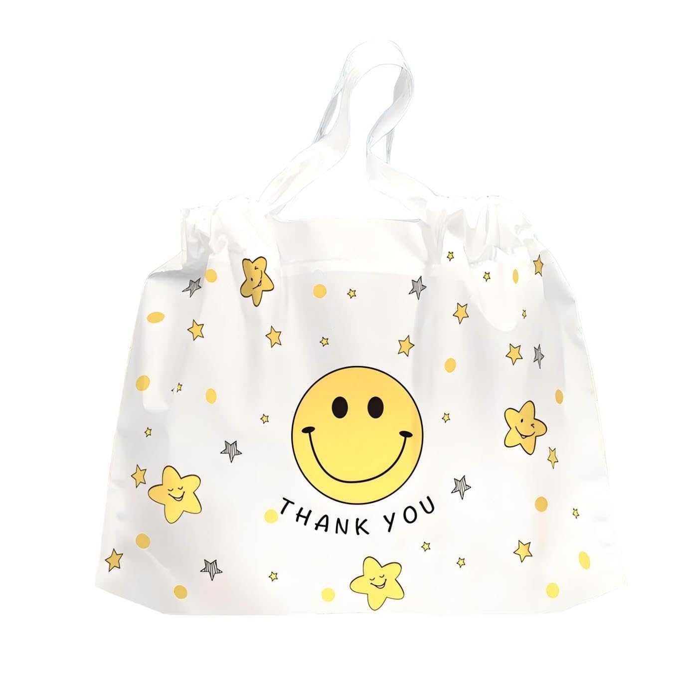 50 pieces drawstring food takeout bags food-safe plastic carrier bags delivery bags to-go bags plastic bags for takeout restaurant household gift wrapping (C, S)