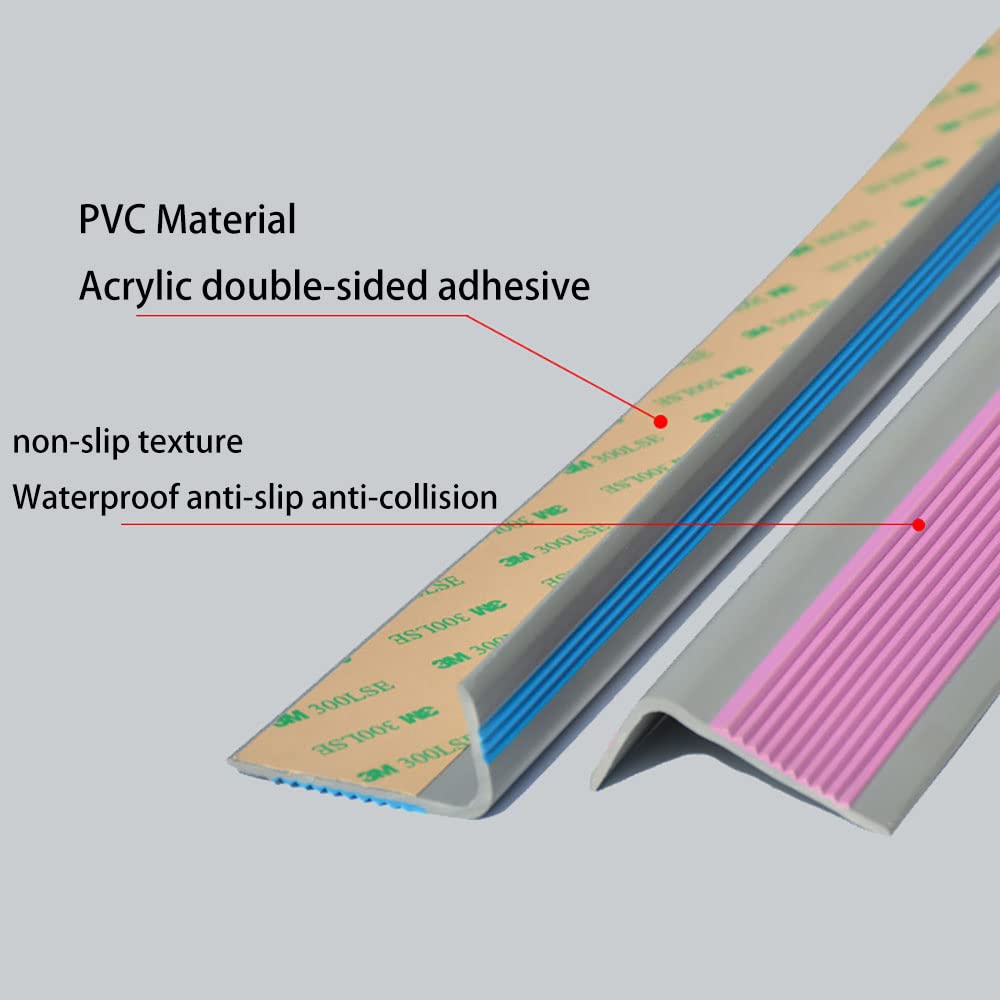 Strisce di sicurezza adesive antiscivolo in gomma PVC per scale, antiscivolo, per interni ed esterni, migliorano la sicurezza e prevengono le cadute