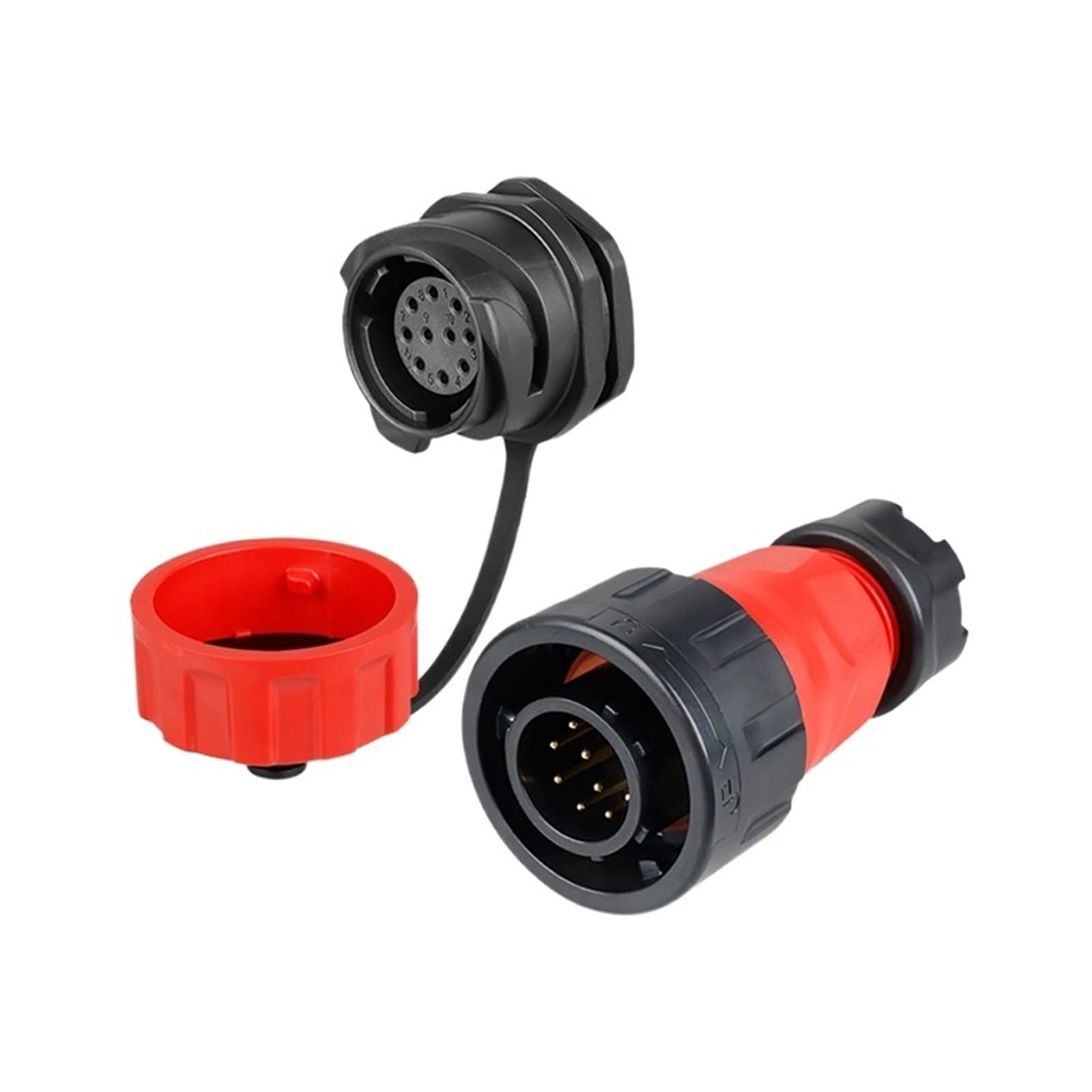 Connecteur étanche 10 broches YM24 pour l'industrie navale et machines agricoles