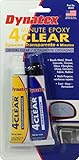 Dynatex 143416 Industrial Grade 4 Minute Clear Epoxy - 2 (.5oz) Tubes, Excellent Chemical and Heat Resistance, Outstanding Adhesion and Versatility, Clear Welding Epoxy for Metals