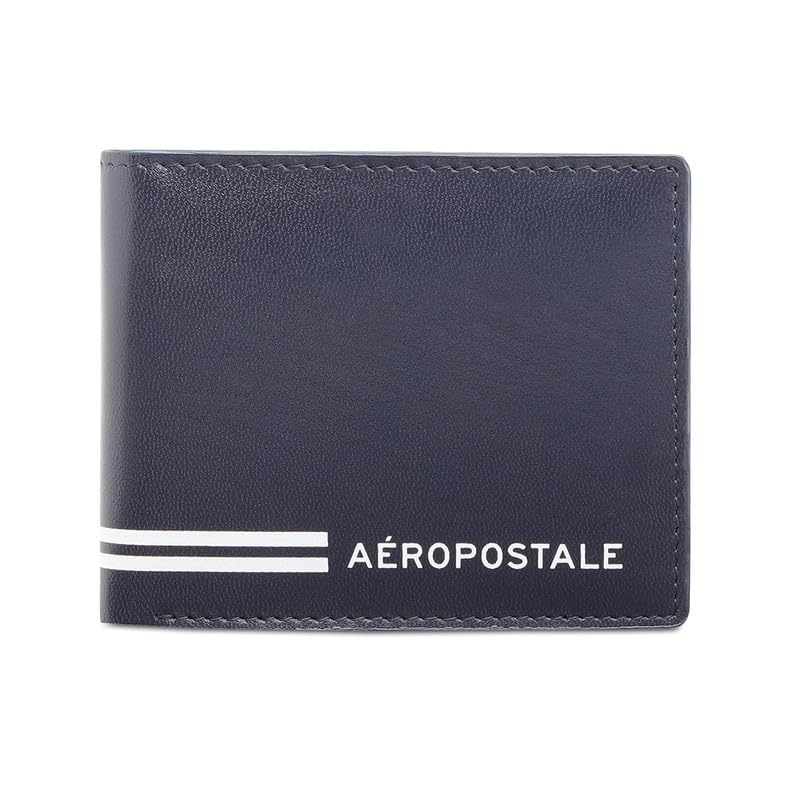 Men Sacramento Leather Global Coin Wallet - Navy, No. of Card Slot : 4