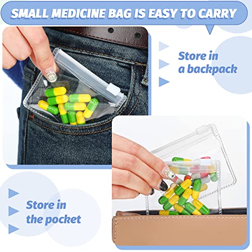 Nuanchu HL-NUANCHU-48619 Pill Pouch Bags Zippered Pill Pouch Set Reusable Pill Baggies Clear Plastic Pill Bags Self Sealing Travel Medicine Organizer Storage Pouches thumb #4
