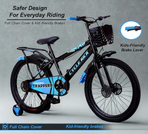 Image of Trapperr 16T 16 inch Kids Cycle with Side Wheels | Ideal for 4 to 6 Years Boys & Girls Kids Bike | 11 Inches Frame