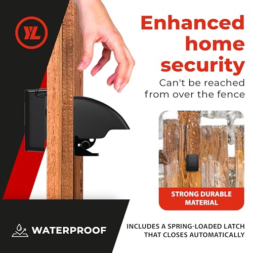 Image of Gate Lock - Secure Keyless Fence Lock and Latch with 2-Way Access - Strong Durable System for Theft Prevention and Home Security, Easy Installation on Wood or Vinyl Gates /Fences (Regular - 2-Pack)