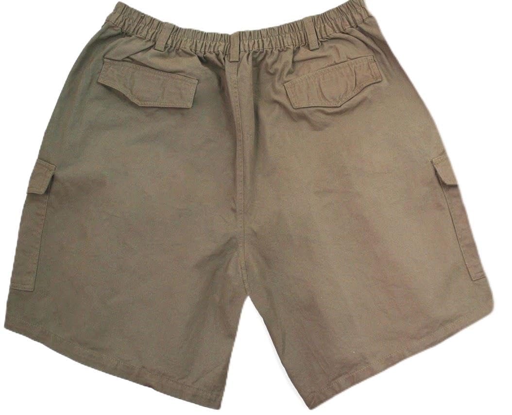 Full Blue Big Men's Cargo Shorts with Expandable Waist Size 60 Gray #872C