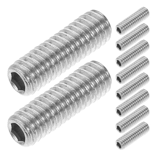 LIFKOME Juego de Tornillos Prisioneros de Yoyo 10 Piezas, Tornillos de Fijación Cabeza Hueca y Hexágono Interior, Pernos Prisioneros Extremo Esférico, Compatibles para Reparación