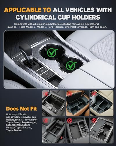 Car Desk for Laptop, Car Table & Car Tray with 360° Rotating Cup Holder, Adjustable Height Car Table Tray, As Car Food Tray or Car Seat Tray, Compatible with Tesla Model 3/Y/S, Ford/Most Vehicles - image 5