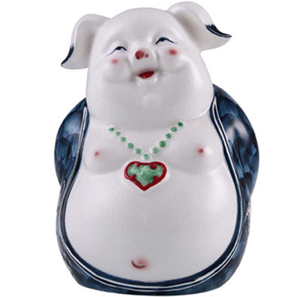 YNIYUJKL Feng Shui Ornaments Pig Statues Home Decor Kitchen, Animal Sculptures Wealth Lucky Adorable Piggy Figurines Decoration Housewarming Congratulatory Gift,C,D-A