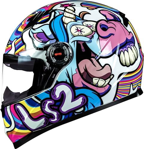 Capacete Feminino Ls2 FF358 Bubble Rosa Esportivo Fechado (62)