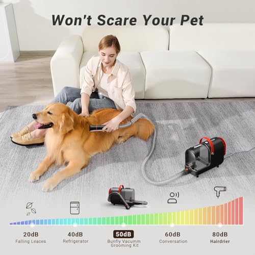 Bunfly Dog Hair Vacuum  Pet Grooming Kit  13000kpa Powerful Suction 99 Pet Hair Removal 35l Capacity 16 Grooming Tools for Dogs Cats  More Home Cleaning Blackorange  Cucciolini Doodles Bunfly dog hair vacuum  pet grooming kit  13000kpa powerful suction 99 pet hair removal 3 5l capacity 16 grooming tools for dogs cats  more home cleaning  blackorange   cucciolini doodles