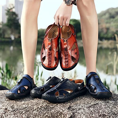 Men's Sandals Soft Shoes Beach Men's Sandals Sandals Slippers Big Size 38-48(D,48 Code)2