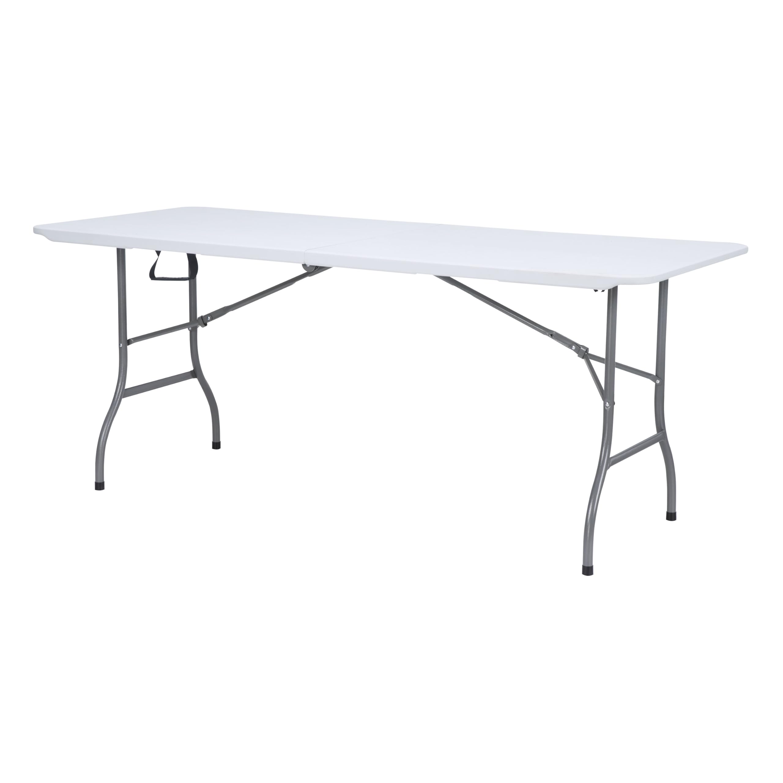 Table pliable de brasserie blanche AXI Elba 180cm plastique HDPE haute résistance