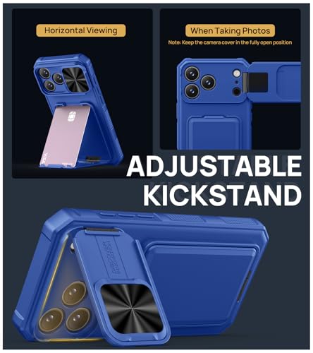 Image of SSLOTSCASE for iPhone 17 Pro Max Wallet Case with Card Holder, Royal Blue
