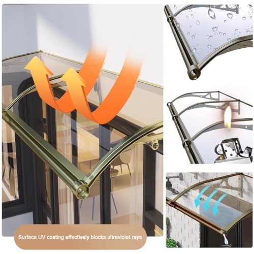 Toldo curvo de diseño moderno con policarbonato arquitectónico para fachadas 6