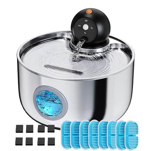 Cordless Cat Water Fountain Wireless: Battery Powered Pet Water Fountains for Cats Indoor  - Detailed View